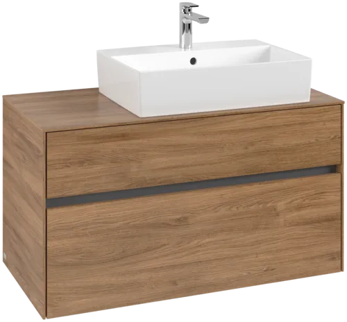 Bild von VILLEROY BOCH Collaro Waschbeckenunterschrank, 2 Auszüge, 1000 x 548 x 500 mm, Kansas Oak / Kansas Oak #C12700RH