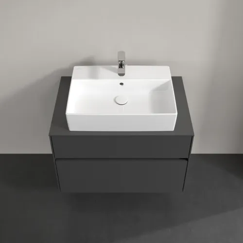 Obrázek VILLEROY BOCH Collaro toaletní skříňka, s osvětlením, 2 výsuvy, 800 x 548 x 500 mm, Grafit / Grafit #C124B0VR