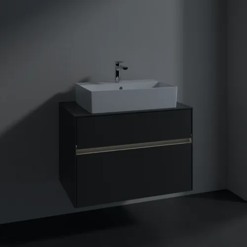 Obrázek VILLEROY BOCH Collaro toaletní skříňka, s osvětlením, 2 výsuvy, 800 x 548 x 500 mm, Grafit / Grafit #C124B0VR