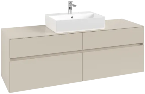Bild von VILLEROY BOCH Collaro Waschbeckenunterschrank, 4 Auszüge, 1600 x 548 x 500 mm, Cashmere Grey / Cashmere Grey #C13400VN