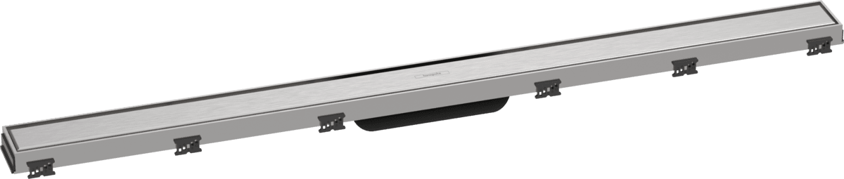 Bild von HANSGROHE RainDrain Match Fertigset Duschrinne 1000 mit höhenverstellbarem Rahmen #56041800 - Edelstahl gebürstet