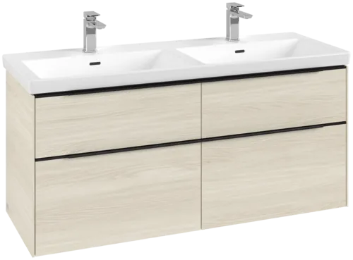 Bild von VILLEROY BOCH Subway 3.0 Waschbeckenunterschrank, mit Beleuchtung, 4 Auszüge, 1272 x 576 x 478 mm, White Oak #C568L1AA
