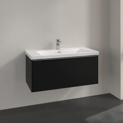 Bild von VILLEROY BOCH Subway 3.0 Waschbeckenunterschrank, 1 Auszug, 973 x 429 x 478 mm, Volcano Black #C56900VL