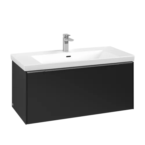 Bild von VILLEROY BOCH Subway 3.0 Waschbeckenunterschrank, 1 Auszug, 973 x 429 x 478 mm, Volcano Black #C56900VL