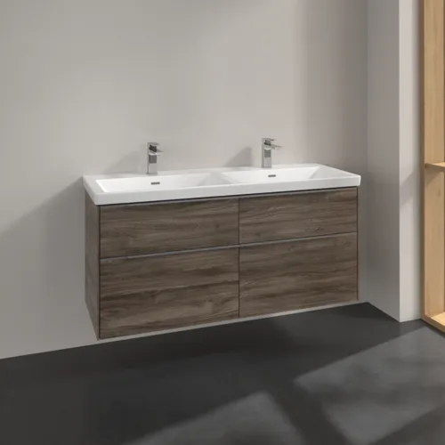 Bild von VILLEROY BOCH Subway 3.0 Waschbeckenunterschrank, 4 Auszüge, 1272 x 576 x 478 mm, Stone Oak #C56800RK
