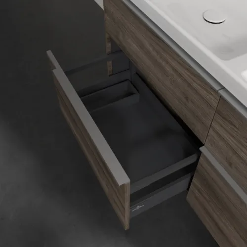Bild von VILLEROY BOCH Subway 3.0 Waschbeckenunterschrank, 4 Auszüge, 1272 x 576 x 478 mm, Stone Oak #C56800RK