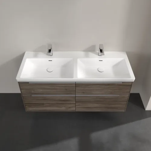 Bild von VILLEROY BOCH Subway 3.0 Waschbeckenunterschrank, 4 Auszüge, 1272 x 576 x 478 mm, Stone Oak #C56800RK