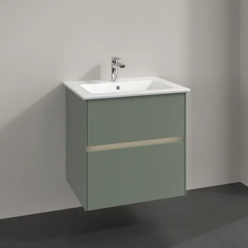 Picture of VILLEROY BOCH Collaro Vanity unit, with lighting, 2 pull-out compartments, 611 x 610 x 480 mm, Soft Green #C143B0AF