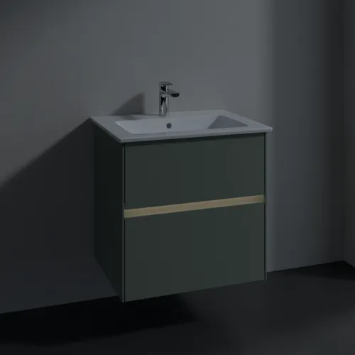 Picture of VILLEROY BOCH Collaro Vanity unit, with lighting, 2 pull-out compartments, 611 x 610 x 480 mm, Soft Green #C143B0AF