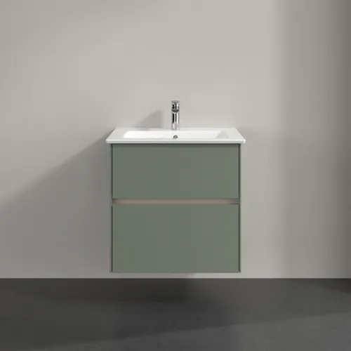 Picture of VILLEROY BOCH Collaro Vanity unit, with lighting, 2 pull-out compartments, 611 x 610 x 480 mm, Soft Green #C143B0AF