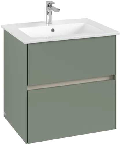 Bild von VILLEROY BOCH Collaro Waschbeckenunterschrank, mit Beleuchtung, 2 Auszüge, 611 x 610 x 480 mm, Soft Green #C143B0AF