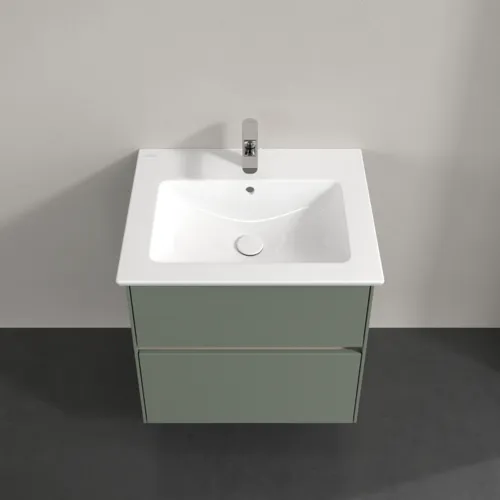 Picture of VILLEROY BOCH Collaro Vanity unit, with lighting, 2 pull-out compartments, 611 x 610 x 480 mm, Soft Green #C143B0AF