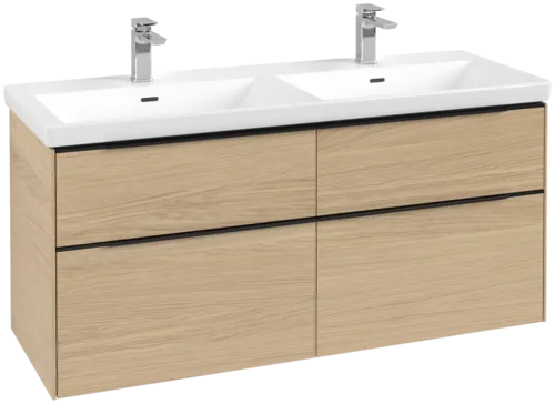 Bild von VILLEROY BOCH Subway 3.0 Waschbeckenunterschrank, 4 Auszüge, 1272 x 576 x 478 mm, Nordic Oak #C56801VJ