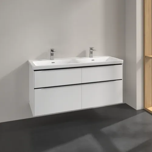 Bild von VILLEROY BOCH Subway 3.0 Waschbeckenunterschrank, 4 Auszüge, 1272 x 576 x 478 mm, Pure White #C56801VF