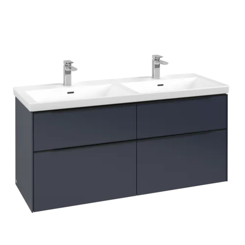 Bild von VILLEROY BOCH Subway 3.0 Waschbeckenunterschrank, 4 Auszüge, 1272 x 576 x 478 mm, Marine Blue #C56801VQ