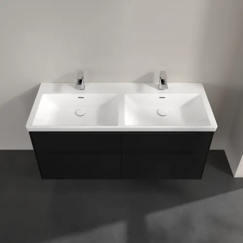 Bild von VILLEROY BOCH Subway 3.0 Waschbeckenunterschrank, 4 Auszüge, 1272 x 576 x 478 mm, Volcano Black #C56801VL