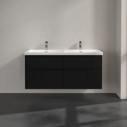 Bild von VILLEROY BOCH Subway 3.0 Waschbeckenunterschrank, 4 Auszüge, 1272 x 576 x 478 mm, Volcano Black #C56801VL