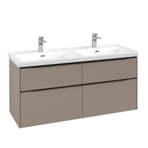 Bild von VILLEROY BOCH Subway 3.0 Waschbeckenunterschrank, 4 Auszüge, 1272 x 576 x 478 mm, Taupe #C56801VM