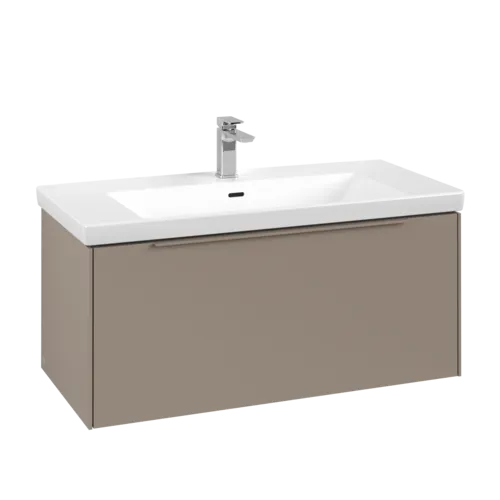 Bild von VILLEROY BOCH Subway 3.0 Waschbeckenunterschrank, 1 Auszug, 973 x 429 x 478 mm, Taupe #C56902VM
