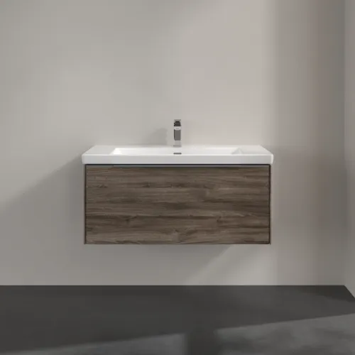 Bild von VILLEROY BOCH Subway 3.0 Waschbeckenunterschrank, 1 Auszug, 973 x 429 x 478 mm, Stone Oak #C56900RK