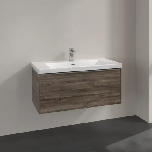 Bild von VILLEROY BOCH Subway 3.0 Waschbeckenunterschrank, 1 Auszug, 973 x 429 x 478 mm, Stone Oak #C56900RK