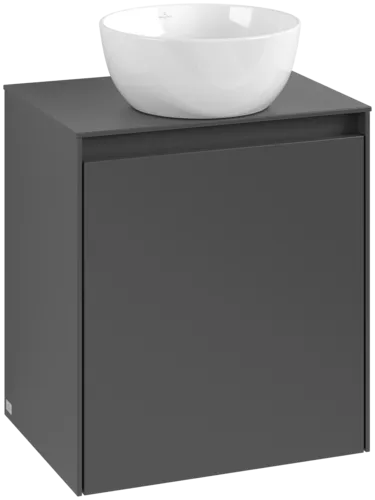 Bild von VILLEROY BOCH Collaro Waschbeckenunterschrank, mit Beleuchtung, 1 Tür, 500 x 548 x 380 mm, Graphite / Graphite #C149B0VR