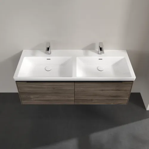 Bild von VILLEROY BOCH Subway 3.0 Waschbeckenunterschrank, 2 Auszüge, 1272 x 429 x 478 mm, Stone Oak #C56701RK
