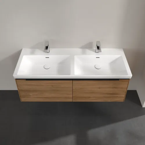 Bild von VILLEROY BOCH Subway 3.0 Waschbeckenunterschrank, 2 Auszüge, 1272 x 429 x 478 mm, Kansas Oak #C56701RH