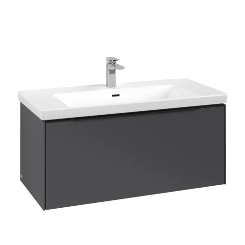Bild von VILLEROY BOCH Subway 3.0 Waschbeckenunterschrank, 1 Auszug, 973 x 429 x 478 mm, Graphite #C56901VR
