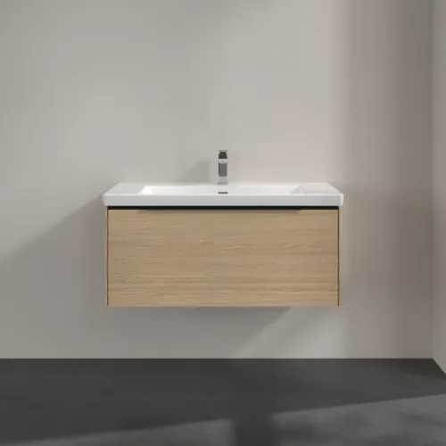 Bild von VILLEROY BOCH Subway 3.0 Waschbeckenunterschrank, 1 Auszug, 973 x 429 x 478 mm, Nordic Oak #C56901VJ