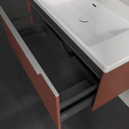 Obrázek VILLEROY BOCH Subway 3.0 Vanity unit, s osvětlením, 1 zásuvka, 973 x 429 x 478 mm, vínově červená #C569L0AH