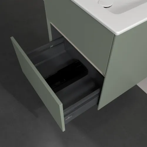 Bild von VILLEROY BOCH Collaro Waschbeckenunterschrank, mit Beleuchtung, 2 Auszüge, 561 x 610 x 480 mm, Soft Green #C142B0AF