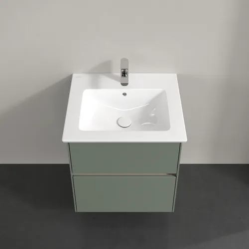 Bild von VILLEROY BOCH Collaro Waschbeckenunterschrank, mit Beleuchtung, 2 Auszüge, 561 x 610 x 480 mm, Soft Green #C142B0AF