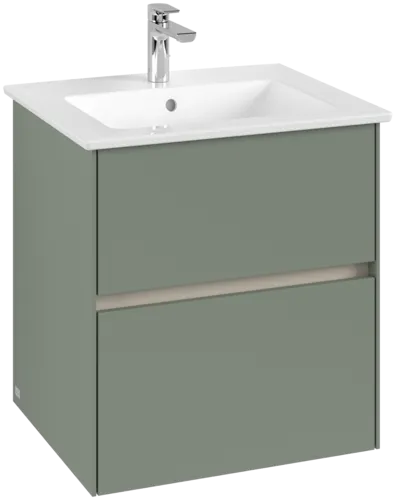 Bild von VILLEROY BOCH Collaro Waschbeckenunterschrank, mit Beleuchtung, 2 Auszüge, 561 x 610 x 480 mm, Soft Green #C142B0AF
