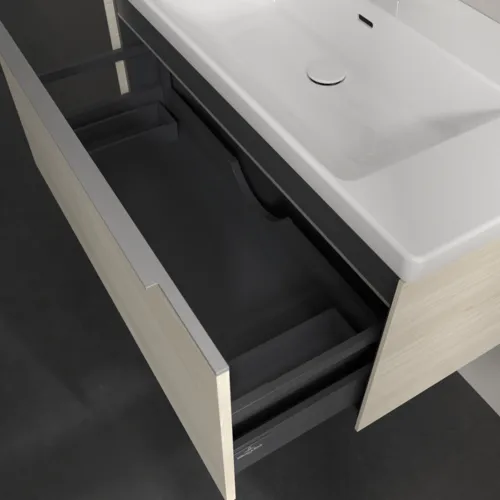 Bild von VILLEROY BOCH Subway 3.0 Waschbeckenunterschrank, mit Beleuchtung, 1 Auszug, 973 x 429 x 478 mm, White Oak #C569L0AA