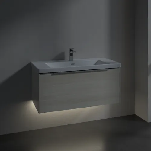 Bild von VILLEROY BOCH Subway 3.0 Waschbeckenunterschrank, mit Beleuchtung, 1 Auszug, 973 x 429 x 478 mm, White Oak #C569L0AA