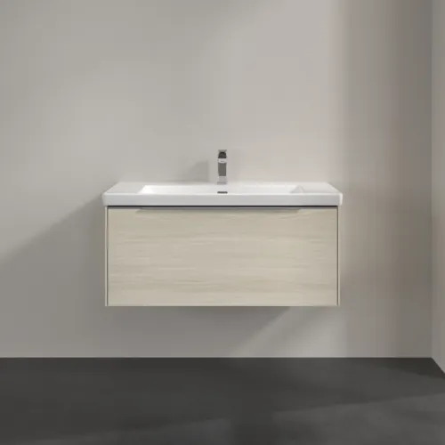 Bild von VILLEROY BOCH Subway 3.0 Waschbeckenunterschrank, mit Beleuchtung, 1 Auszug, 973 x 429 x 478 mm, White Oak #C569L0AA