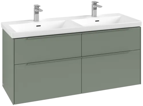 Bild von VILLEROY BOCH Subway 3.0 Waschbeckenunterschrank, mit Beleuchtung, 4 Auszüge, 1272 x 576 x 478 mm, Soft Green #C568L2AF