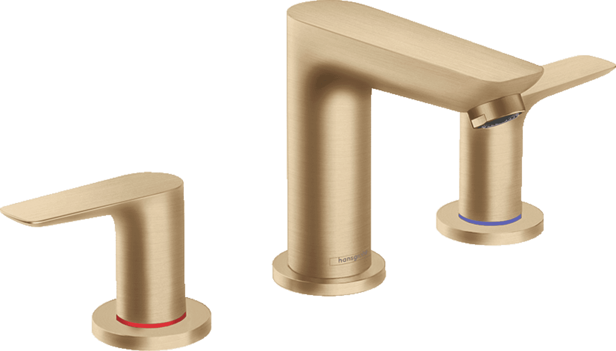 Bild von HANSGROHE Talis E 3-Loch Waschtischarmatur mit Zugstangen-Ablaufgarnitur Brushed Bronze 71733140