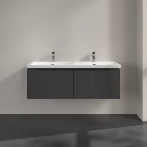 Bild von VILLEROY BOCH Subway 3.0 Waschbeckenunterschrank, 2 Auszüge, 1272 x 429 x 478 mm, Graphite #C56701VR