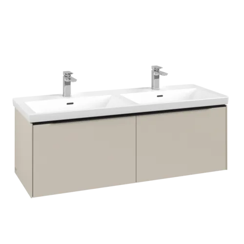 Bild von VILLEROY BOCH Subway 3.0 Waschbeckenunterschrank, 2 Auszüge, 1272 x 429 x 478 mm, Cashmere Grey #C56701VN