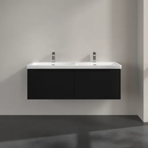 Bild von VILLEROY BOCH Subway 3.0 Waschbeckenunterschrank, 2 Auszüge, 1272 x 429 x 478 mm, Volcano Black #C56701VL