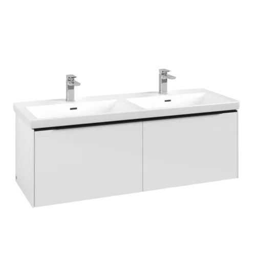 Bild von VILLEROY BOCH Subway 3.0 Waschbeckenunterschrank, 2 Auszüge, 1272 x 429 x 478 mm, Brilliant White #C56701VE