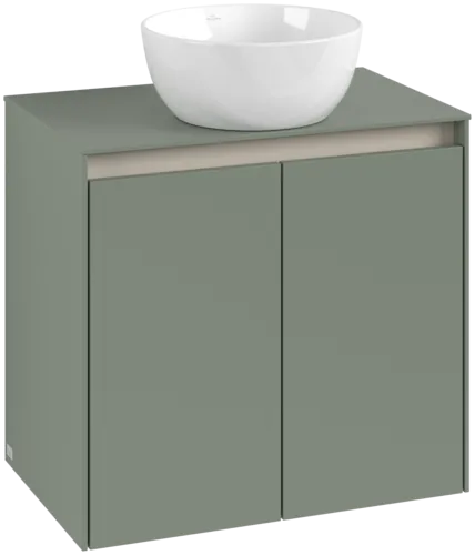 Bild von VILLEROY BOCH Collaro Waschbeckenunterschrank, mit Beleuchtung, 2 Türen, 600 x 548 x 380 mm, Soft Green / Soft Green #C150B0AF