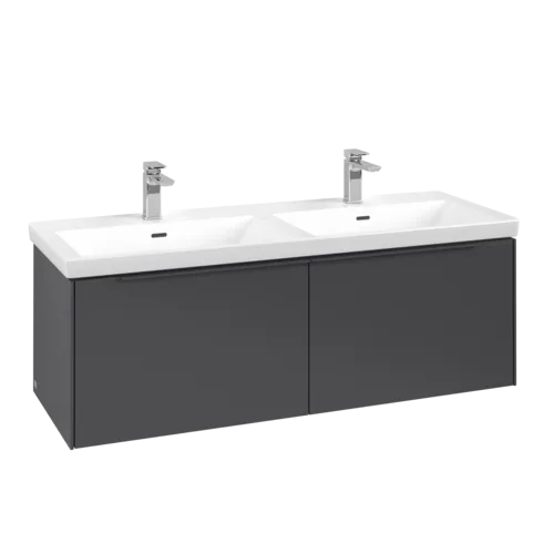 Bild von VILLEROY BOCH Subway 3.0 Waschbeckenunterschrank, 2 Auszüge, 1272 x 429 x 478 mm, Graphite #C56702VR
