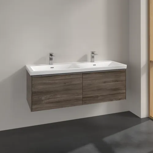 Bild von VILLEROY BOCH Subway 3.0 Waschbeckenunterschrank, 2 Auszüge, 1272 x 429 x 478 mm, Stone Oak #C56700RK