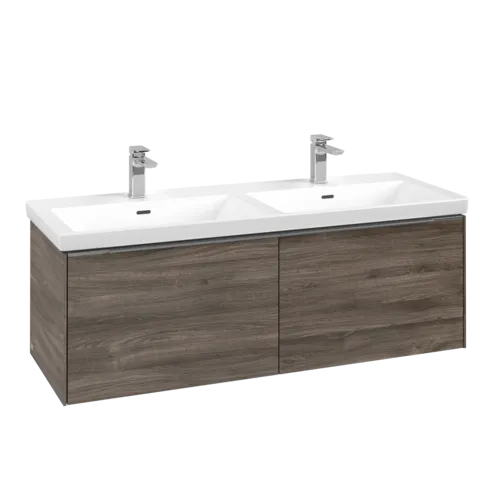 Bild von VILLEROY BOCH Subway 3.0 Waschbeckenunterschrank, 2 Auszüge, 1272 x 429 x 478 mm, Stone Oak #C56700RK