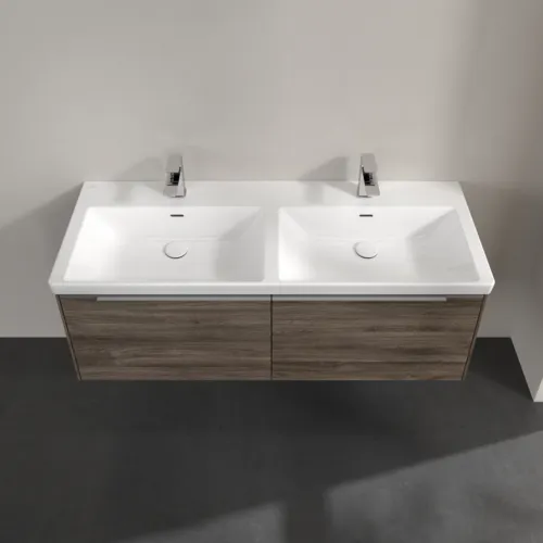 Bild von VILLEROY BOCH Subway 3.0 Waschbeckenunterschrank, 2 Auszüge, 1272 x 429 x 478 mm, Stone Oak #C56700RK