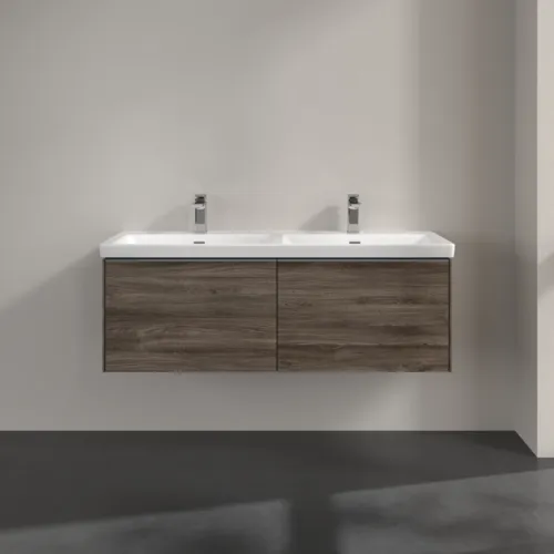 Bild von VILLEROY BOCH Subway 3.0 Waschbeckenunterschrank, 2 Auszüge, 1272 x 429 x 478 mm, Stone Oak #C56700RK