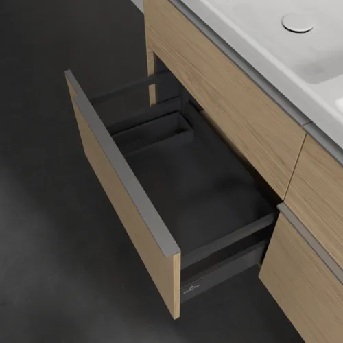 Bild von VILLEROY BOCH Subway 3.0 Waschbeckenunterschrank, 4 Auszüge, 1272 x 576 x 478 mm, Nordic Oak #C56800VJ